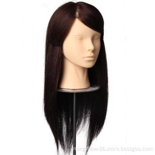 No makeup black mix hair mannequin head with hair training on sale